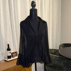 Elegant Chic Black Women's Top